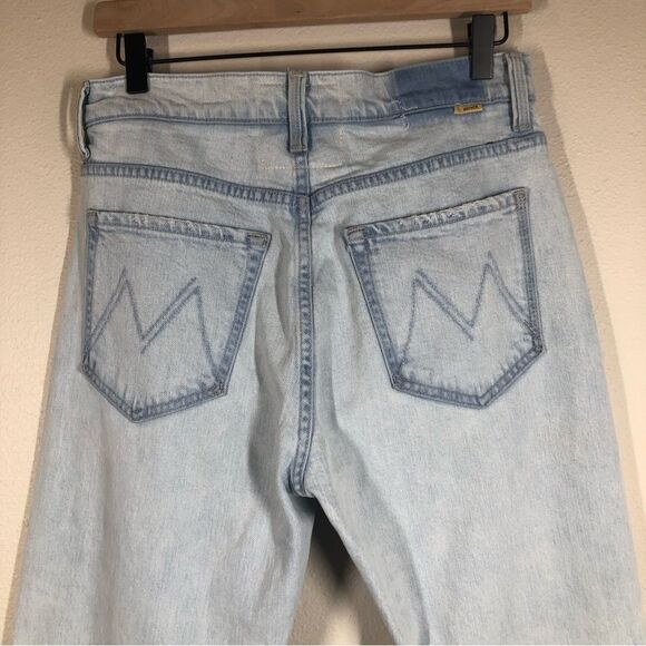 Mother Superior High Waisted Hiker Hover Jeans I Do Declare Light Wash Size 28 - Picture 6 of 10